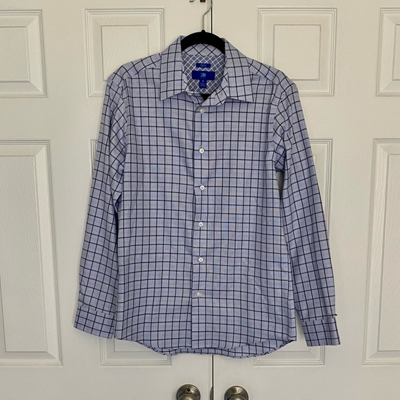 Egara Other - Egara Non Iron Slim Fit Blue/Black Dress Shirt